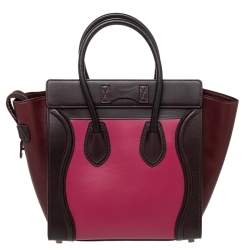 Pre Owned Celine Multicolor Leather Nano Luggage Tote