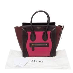Pre Owned Celine Multicolor Leather Nano Luggage Tote