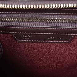 Pre Owned Celine Multicolor Leather Nano Luggage Tote