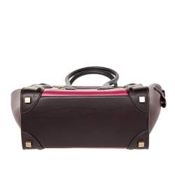 Pre Owned Celine Multicolor Leather Nano Luggage Tote