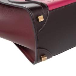 Pre Owned Celine Multicolor Leather Nano Luggage Tote