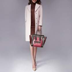 Pre Owned Celine Multicolor Leather Nano Luggage Tote