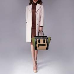 Pre Owned حقيبة يد توتس سيلين ميكرو لاغيدج جلد ونوبوك ثلاثي اللون