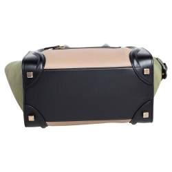 Pre Owned حقيبة يد توتس سيلين ميكرو لاغيدج جلد ونوبوك ثلاثي اللون