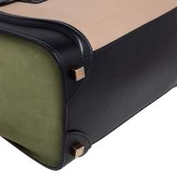 Pre Owned حقيبة يد توتس سيلين ميكرو لاغيدج جلد ونوبوك ثلاثي اللون