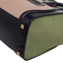 Pre Owned حقيبة يد توتس سيلين ميكرو لاغيدج جلد ونوبوك ثلاثي اللون