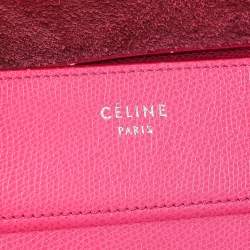 Pre Owned Celine Pink Leather Medium Phantom Luggage Tote