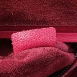 Pre Owned Celine Pink Leather Medium Phantom Luggage Tote