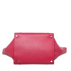 Pre Owned Celine Pink Leather Medium Phantom Luggage Tote