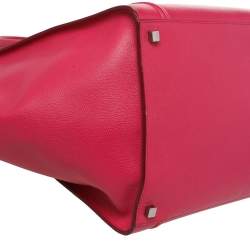 Pre Owned Celine Pink Leather Medium Phantom Luggage Tote