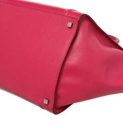 Pre Owned Celine Pink Leather Medium Phantom Luggage Tote