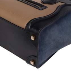 Pre Owned حقيبة يد توتس سيلين مايكرو لاغيدج سويدي وجلد ثلاثي اللون