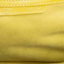 Pre Owned Celine Yellow Leather Mini Luggage Tote
