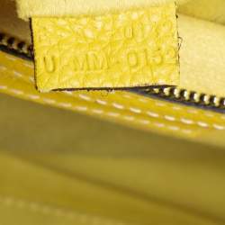 Pre Owned Celine Yellow Leather Mini Luggage Tote