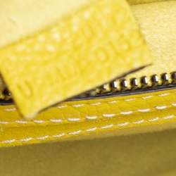 Pre Owned Celine Yellow Leather Mini Luggage Tote