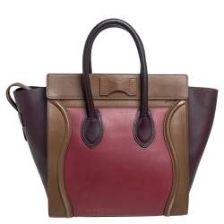 Pre Owned حقيبة يد توتس سيلين ميني لاغيدج جلد ثلاثي اللون