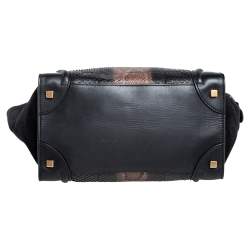 Pre Owned Celine Tri Color Python, Suede and Leather Mini Luggage Tote