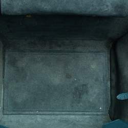 Pre Owned Celine Teal Blue Leather Small Tie Tote