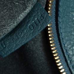 Pre Owned Celine Teal Blue Leather Small Tie Tote
