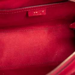 Pre Owned Céline Red Grained Leather Nano Luggage Tote