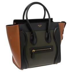 Pre Owned  حقيبة يد توتس سيلين مايكرو لاغيدج جلد ثلاثية اللون