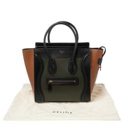 Pre Owned  حقيبة يد توتس سيلين مايكرو لاغيدج جلد ثلاثية اللون