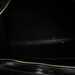 Pre Owned Celine Tri Color Leather and Suede Medium Trapeze Top Handle Bag