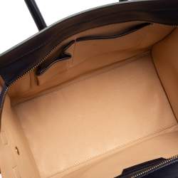 Pre Owned Celine Tricolor Leather Mini Luggage Tote 