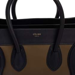 Pre Owned Celine Tricolor Leather Mini Luggage Tote 