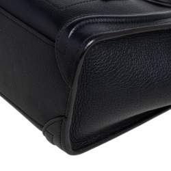 Pre Owned حقيبة يد توتس سيلين نانو لاغيدج جلد أسود