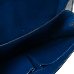 Pre Owned Celine Electric Blue Leather Medium Classic Box Crossbody Bag