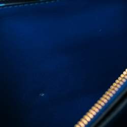 Pre Owned Celine Electric Blue Leather Medium Classic Box Crossbody Bag