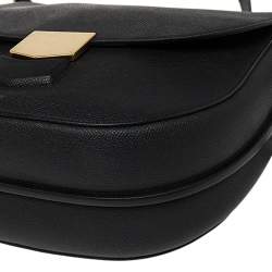 Pre Owned Celine Black Leather Medium Trotteur Shoulder Bag
