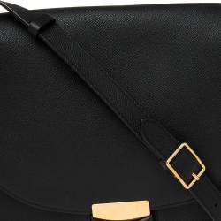 Pre Owned Celine Black Leather Medium Trotteur Shoulder Bag