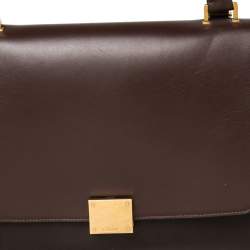 Pre Owned Celine Tri Color Leather Mini Trapeze Top Handle Bag