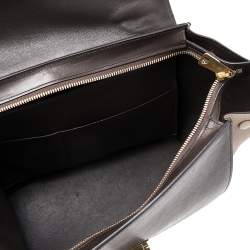 Pre Owned Celine Tri Color Leather Mini Trapeze Top Handle Bag
