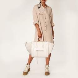 Pre Owned Celine Cream Leather Medium Phantom Luggage Tote