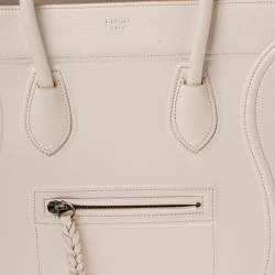Pre Owned Celine Cream Leather Medium Phantom Luggage Tote