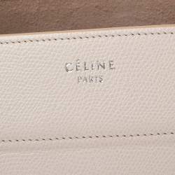 Pre Owned Celine Cream Leather Medium Phantom Luggage Tote