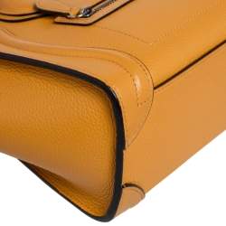 Pre Owned Celine Yellow Leather Nano Luggage Tote
