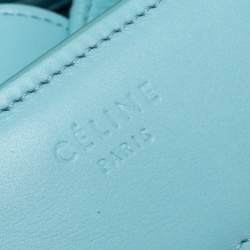 Pre Owned Celine Blue Leather Medium Phantom Luggage Tote