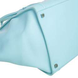 Pre Owned Celine Blue Leather Medium Phantom Luggage Tote