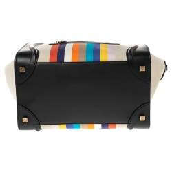 Pre Owned حقيبة يد توتس سيلين ميني لاغيدج جلد وكانفاس متعدد الألوان مخطط 