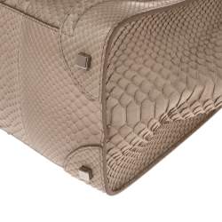 Pre Owned حقيبة يد توتس سيلين ميني لاغيدج جلد ثعبان بيج