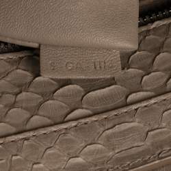 Pre Owned حقيبة يد توتس سيلين ميني لاغيدج جلد ثعبان بيج