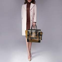 Pre Owned حقيبة يد توتس سيلين ميني لاغيدج سويدي وجلد ثلاثية اللون