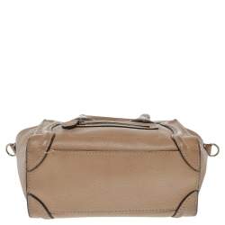 Pre Owned حقيبة يد توتس سيلين نانو لاغيدج جلد بيج