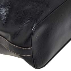 Pre Owned Celine Black Leather Drawstring Bucket Bag