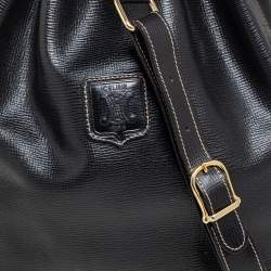 Pre Owned Celine Black Leather Drawstring Bucket Bag
