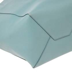 Pre Owned Celine Light Blue Leather Phantom Cabas Tote